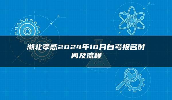 湖北孝感2024年10月自考报名时间及流程